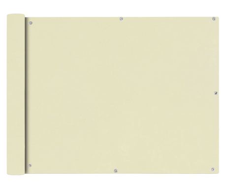 Balkónová zástěna z oxfordské látky 90x400 cm krémová