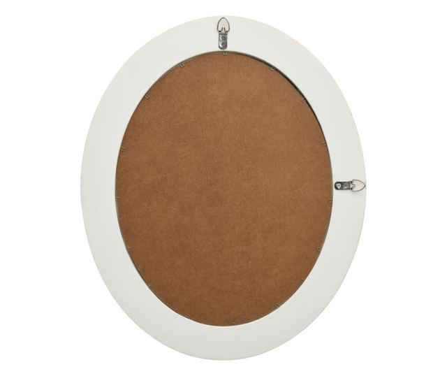 Oglindă de perete în stil baroc, alb, 50 x 60 cm