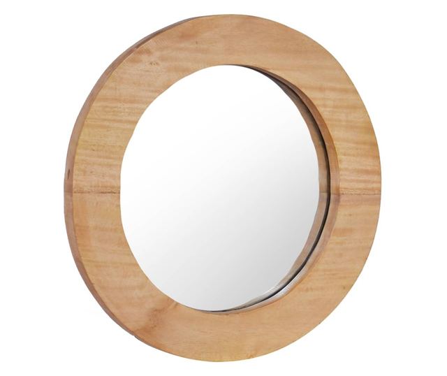 Zidno ogledalo od tikovine 40 cm okruglo