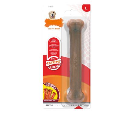 Кучешка гризалка Nylabone Dura Chew, Бекон, Размер L