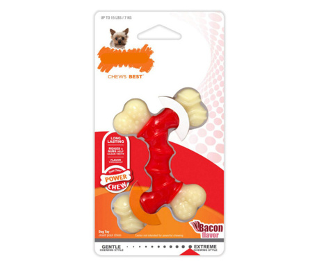 Dog teether Nylabone Extreme Chew Двоен Bacon Найлон Термопластичен Размер XS