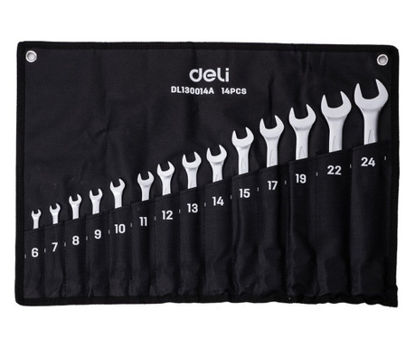 Deli Tools EDL130014A 14 részes villáskulcs készlet