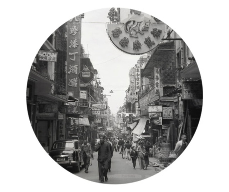Okrągła fototapeta Hong Kong the Old Days, 190 cm