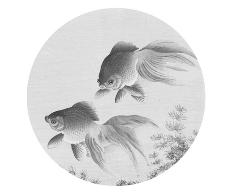 Okrągła fototapeta Two Goldfish, 142,5 cm