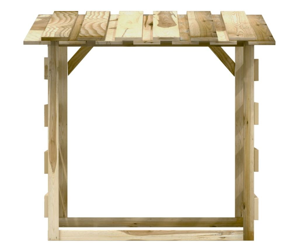 Пергола с покрив, 100x90x100 см, обработена борова дървесина - 5