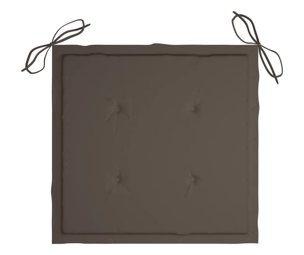 Градински възглавници за седалка, 4 бр., Таупе сиво, 40x40x3 см - 3