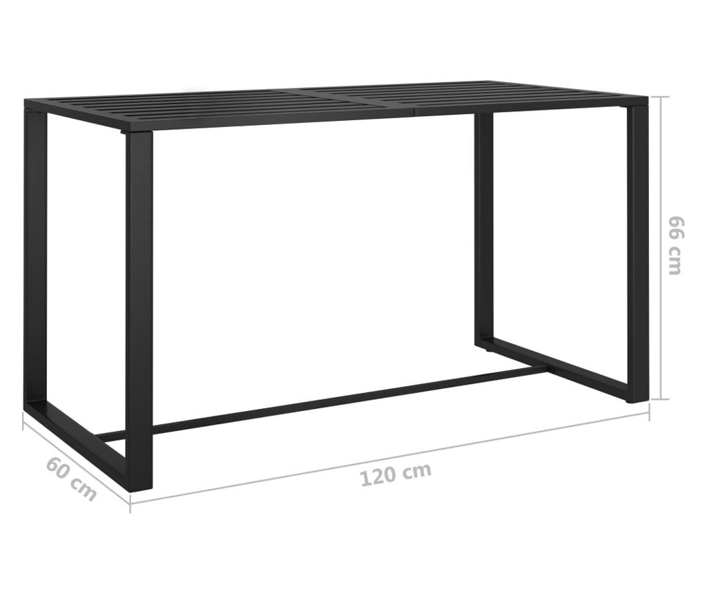 Градински комплект мебели с възглавници, 5 части, антрацит, алуминий - 5