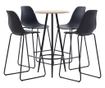 Set bar namještaja, 5 komada, crna, plastika