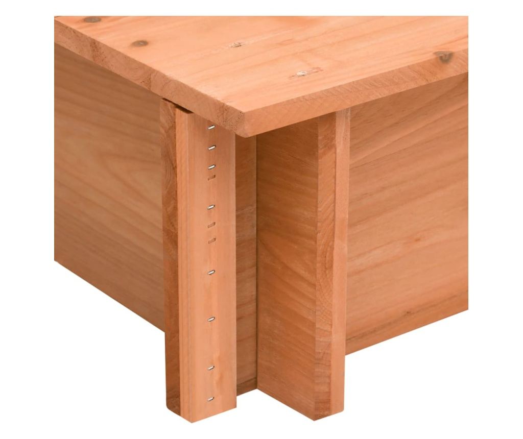 Peskovnik s streho iz lesa jelke 112x112x112 cm - 12