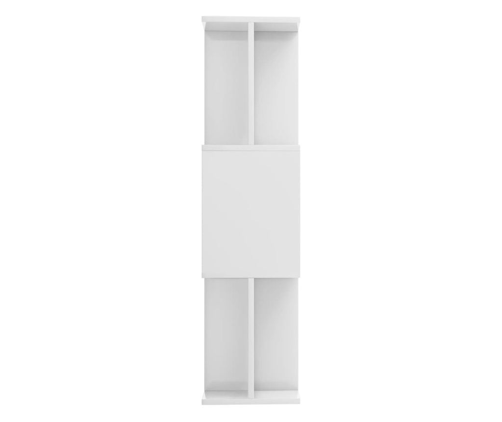 magasfényű fehér könyvszekrény/térelválasztó 80x24x96 cm - 17