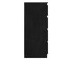 Dulap lateral, negru, 60x36x84 cm, lemn masiv de pin thumbnail 4