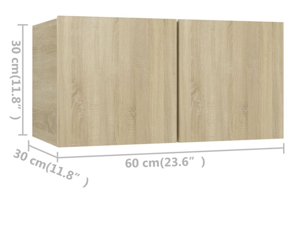 Set TV ormara, 8 komada, sonoma hrast, iverica - 5