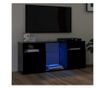 TV komoda s LED svjetlima, crna, 120x30x50 cm