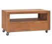 Komoda za TV s kotačima, 80x50x42 cm, drvo tikovine
