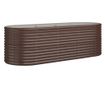 Кафява градинска саксия 224x80x68 см стомана с прахово покритие
