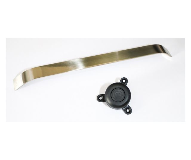 Armonia white dresser with 2 doors and cedar MDF handles