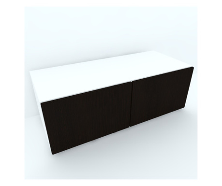 Armonia Comoda alba cu 2 usi cu sistem "PUSH TO OPEN" fronturi MDF Wenge