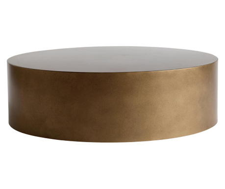 Masa de cafea rotunda Metdrum, metal, maro, Ø85x25 cm