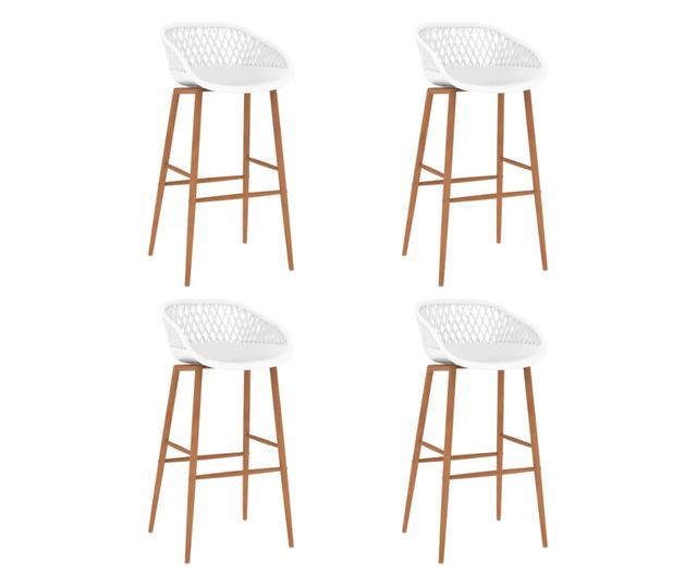 Barski stoli, 4 kosi, beli