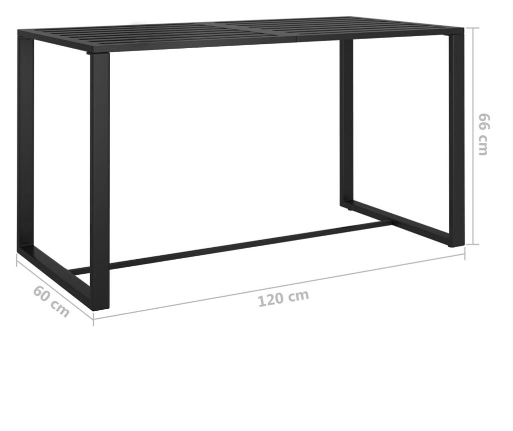 Градински комплект мебели с възглавници, 6 части, антрацит, алуминий - 6