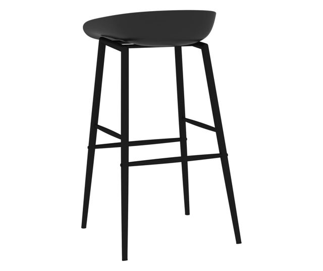 Barski stoli, 4 kosi, črni