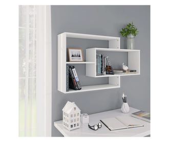 Falra szerelhet polcok, fehr, 104x20x58,5 cm, laminlt forgcslap