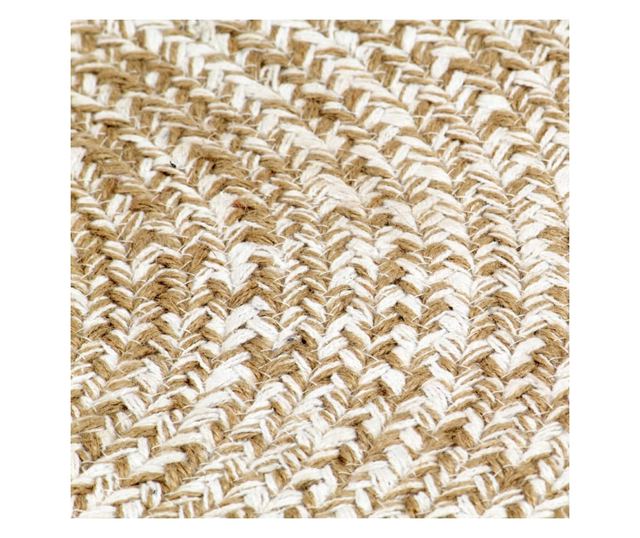 Ručno rađeni tepih od jute bijelo-smeđi 240 cm
