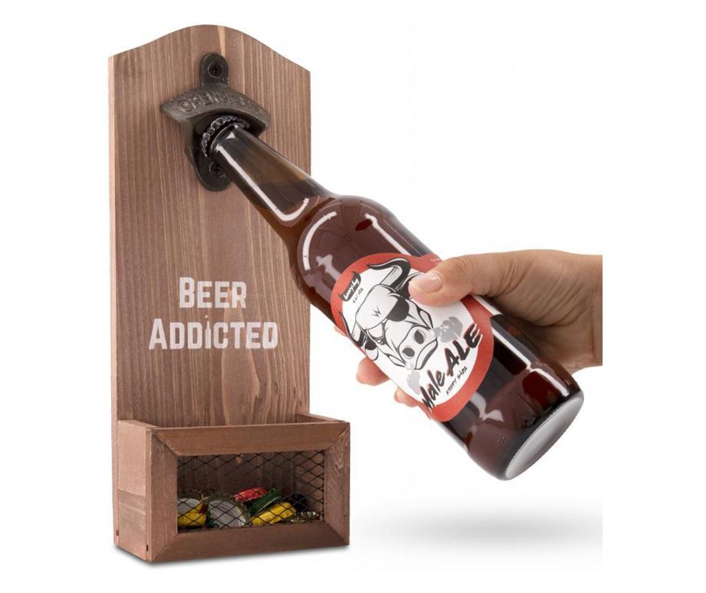 Отварачка за бутилки за стена, с кош - 8