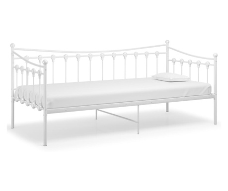 Πλαίσιο για Καναπέ - Κρεβάτι Λευκό 90 x 200 εκ. Μεταλλικό