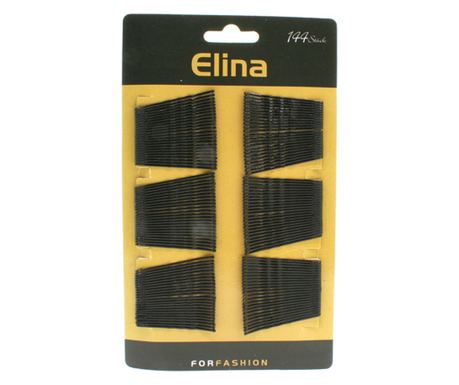 Set 144 agrafe de par tip ac, negre, 4.5cm, ElinaMed