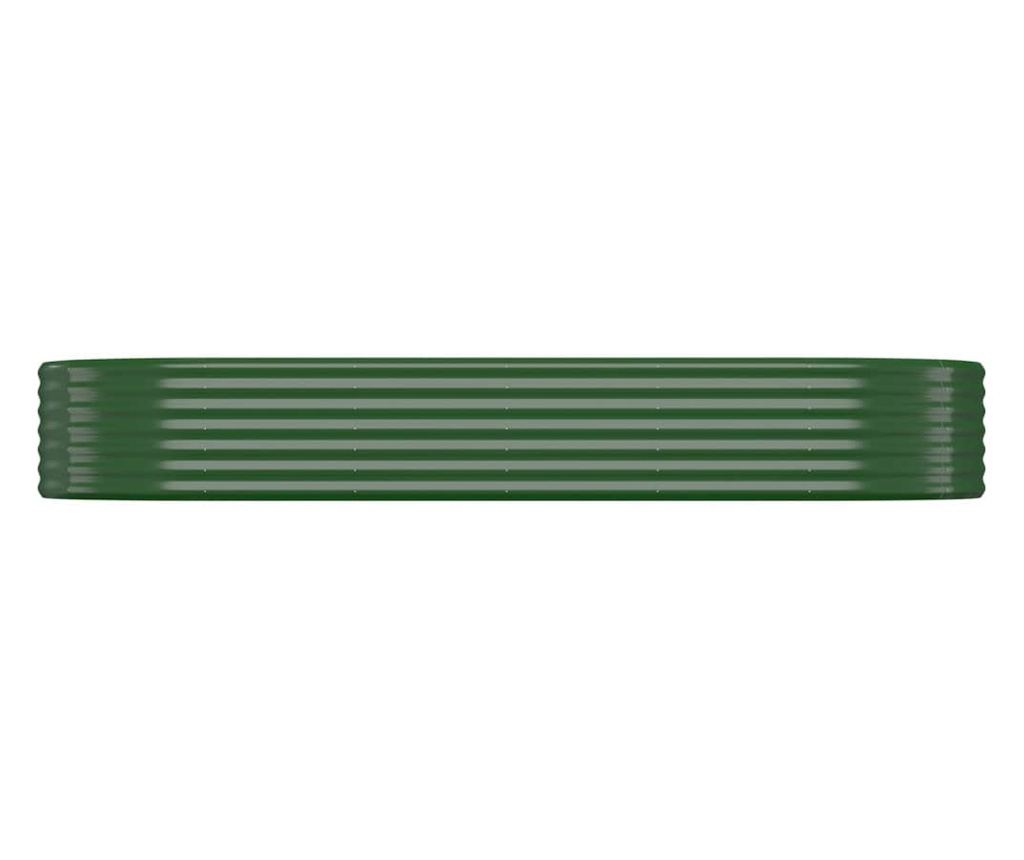 Jardinieră grădină verde 249x100x36cm oțel vopsit electrostatic - 3