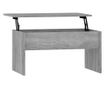 Klubska mizica siva sonoma 80x50,5x41,5 cm konstruiran les
