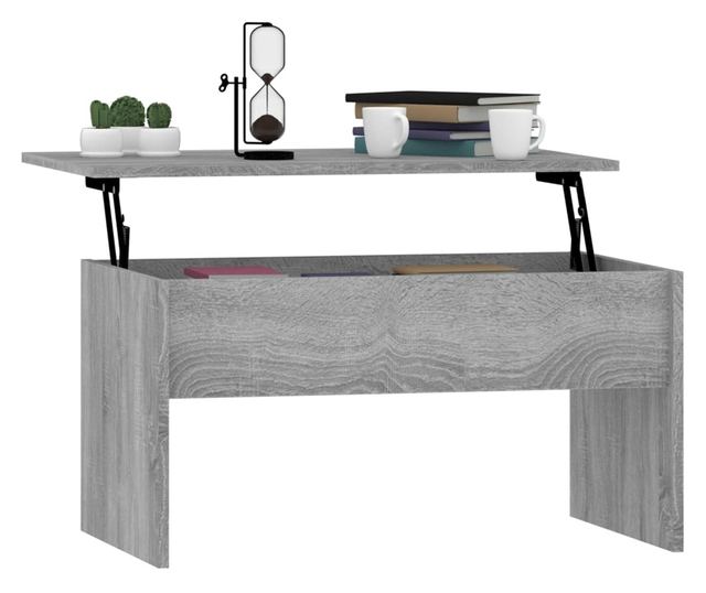 Klubska mizica siva sonoma 80x50,5x41,5 cm konstruiran les