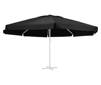 Zamjenska tkanina za vrtni suncobran crna 600 cm