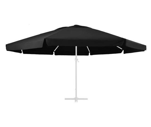 Zamjenska tkanina za vrtni suncobran crna 600 cm