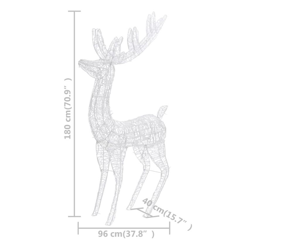 Božićni sob, 250 LED svjetala, hladno bijela, 180 cm, akril, XXL - 8