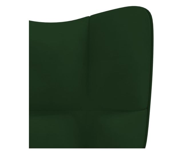 Scaun de relaxare, verde închis, catifea