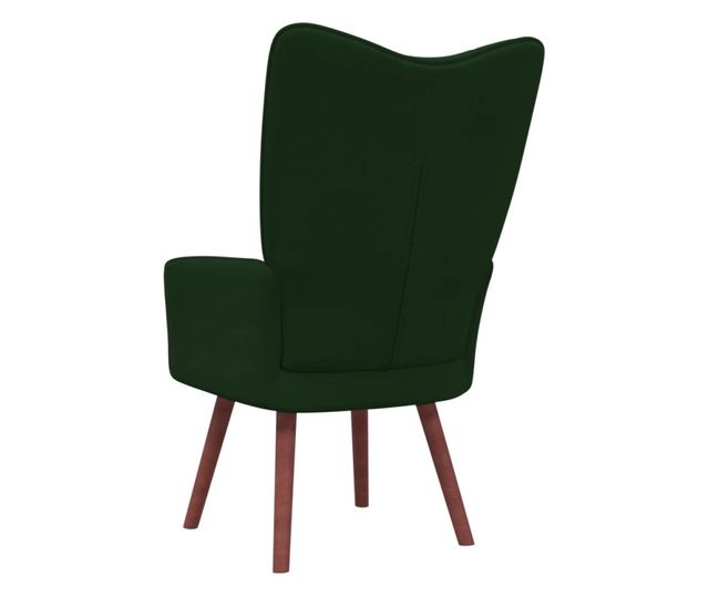 Scaun de relaxare, verde închis, catifea