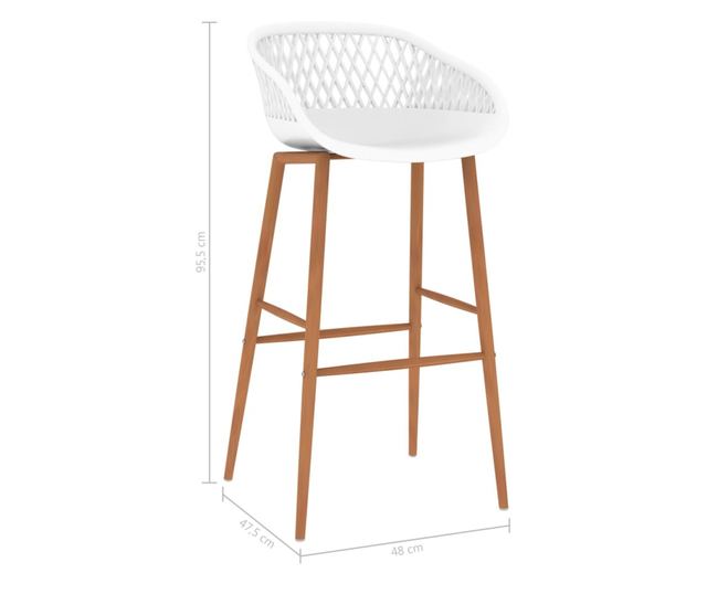 Barski stoli, 4 kosi, beli