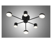 Lustra LED RFAN, Model R9029-6, cu Telecomanda, 3 Tipuri de Lumina, Intensitate Reglabila, 72W, Negru