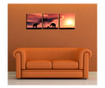 Set tablou DualView Startonight Elefanti, luminos in intuneric, 80 x 240 cm (3 piese 80 x 80 cm) 80 cm x 240 cm