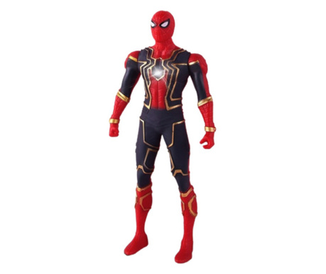 Figurina Iron Spiderman cu lumini, 30 cm