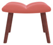 Stolica za ljuljanje s osloncem za noge ružičasta baršunasta