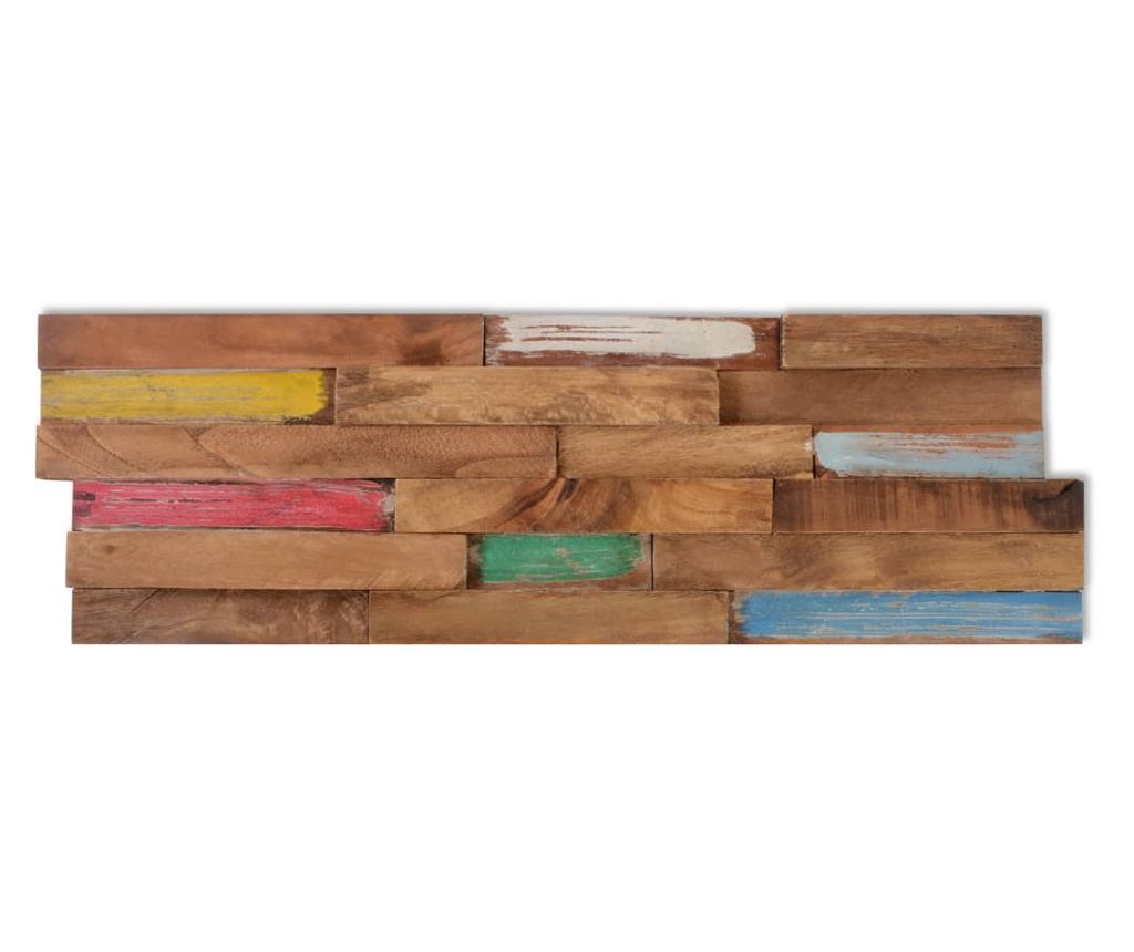 Panouri placare pereti, 10 buc., 1,03 m², lemn masiv de tec - 10