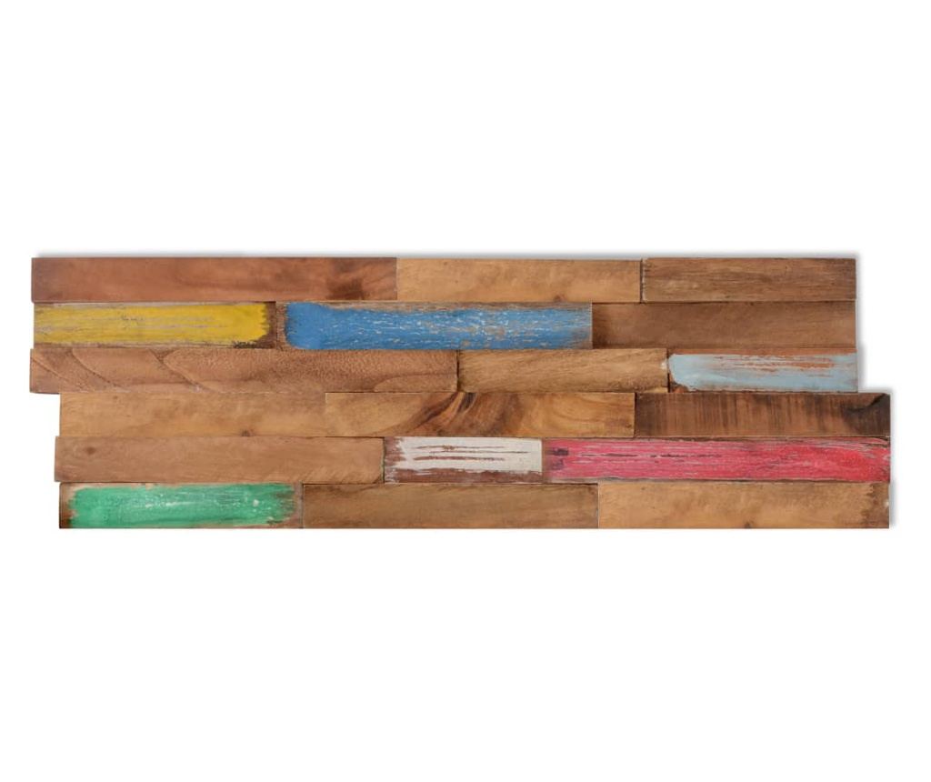 Panouri placare pereti, 10 buc., 1,03 m², lemn masiv de tec - 18