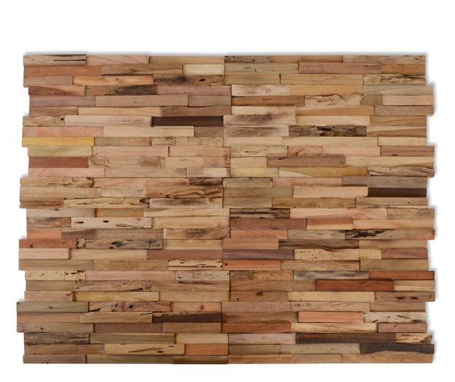 Panouri placare pereti, 10 buc., 1,03 m², lemn de tec reciclat