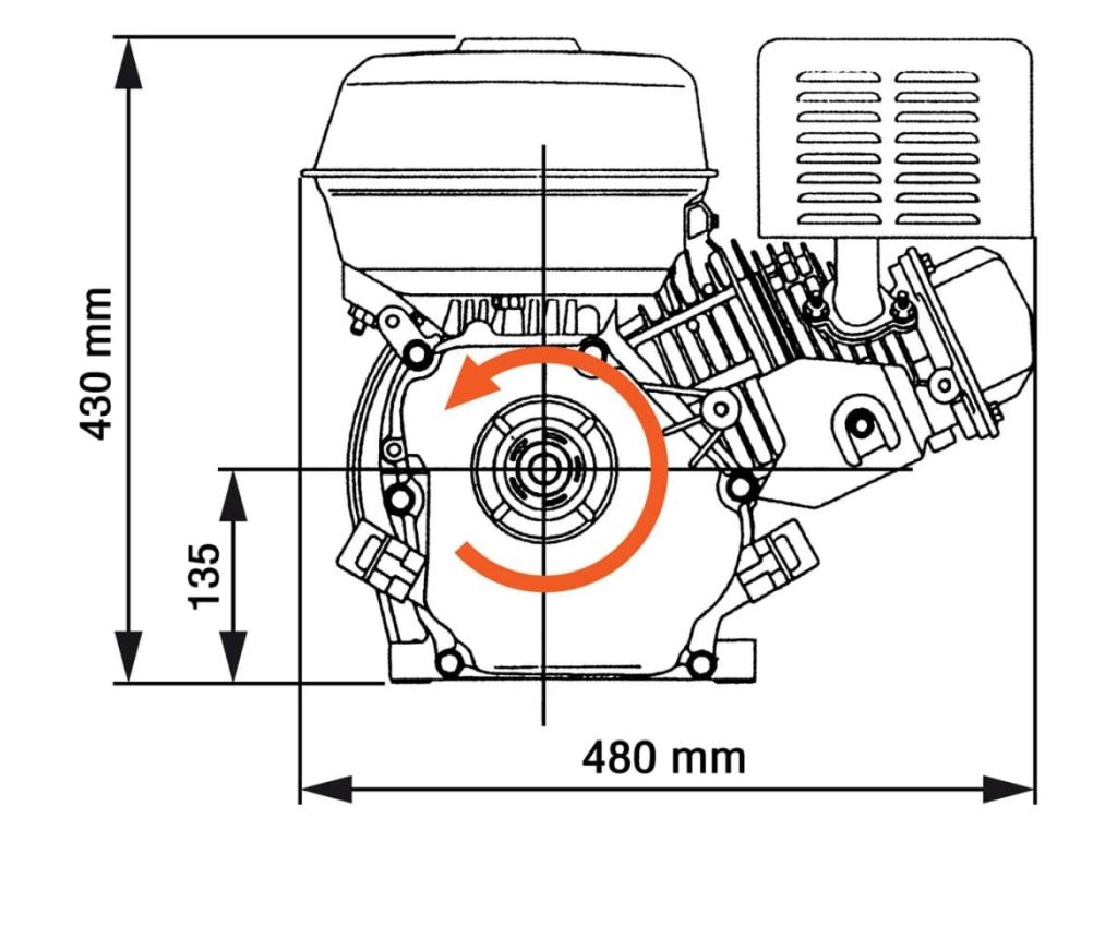 Benzinski motor 15 KS 11 kW crni - 7