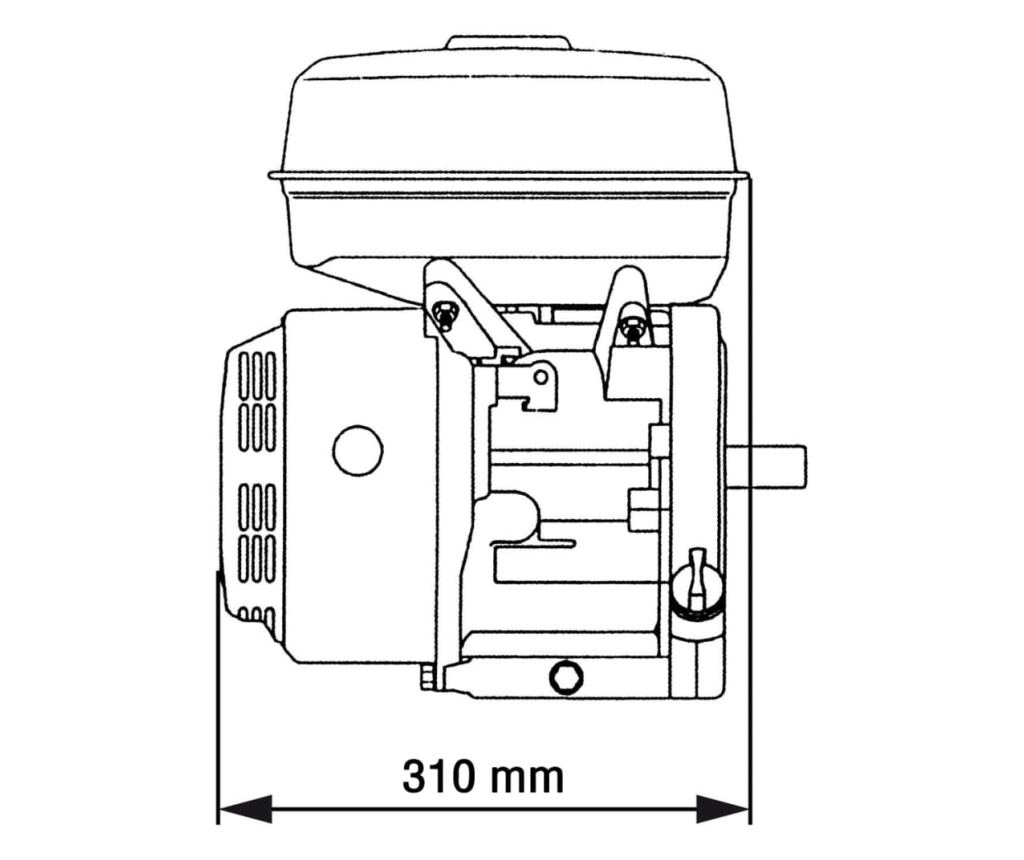 Benzinski motor 15 KS 11 kW crni - 8