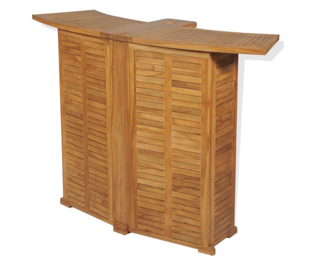 Sklopivi barski stol od masivne tikovine 155 x 53 x 105 cm - 4