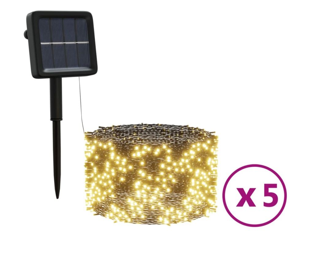 Solarna LED lampica 5x200 toplo bijela unutarnja/vanjska - 2